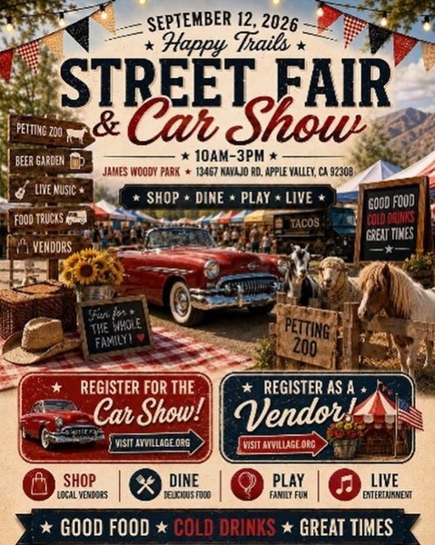 Happy Trails Car Show flyer September 2026